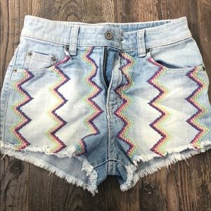 CARMAR Denim Shorts 24 embroidered front